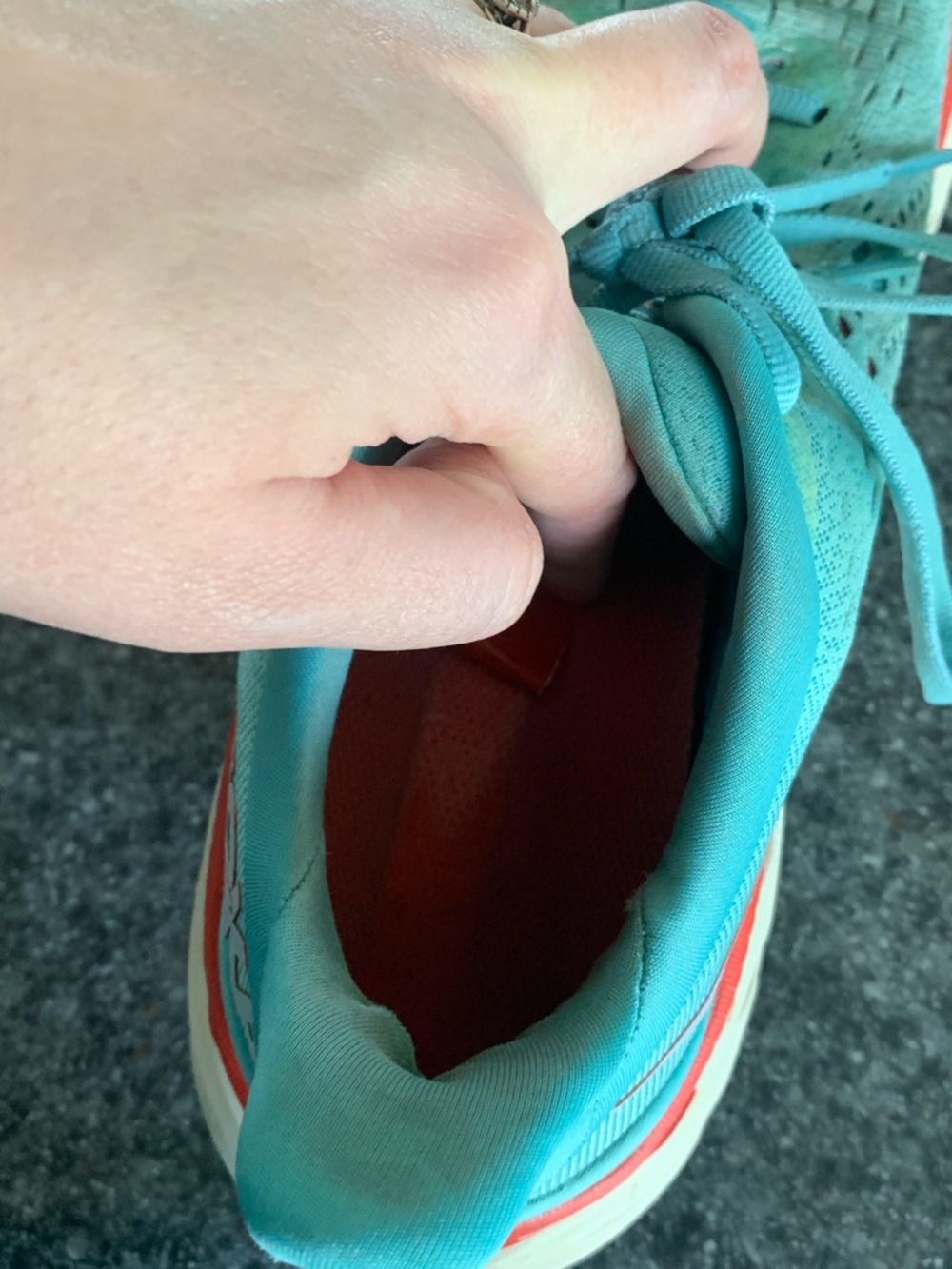 HOKA Clifton 8 women's running shoe in the Aquarelle/Eggshell Blue color - Picture 11 of 12